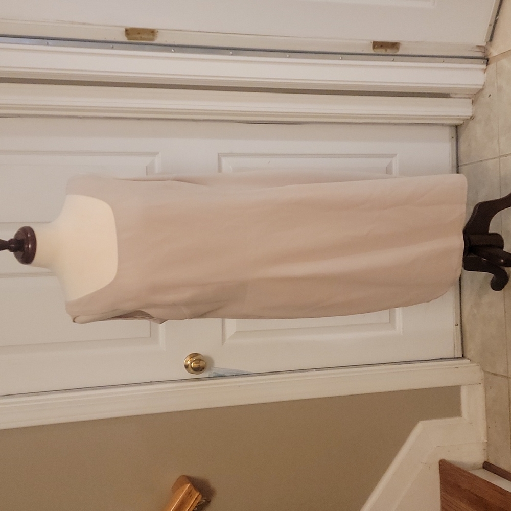 Ivory No sleeve Dress and  Jacket with gold and Ivory tones